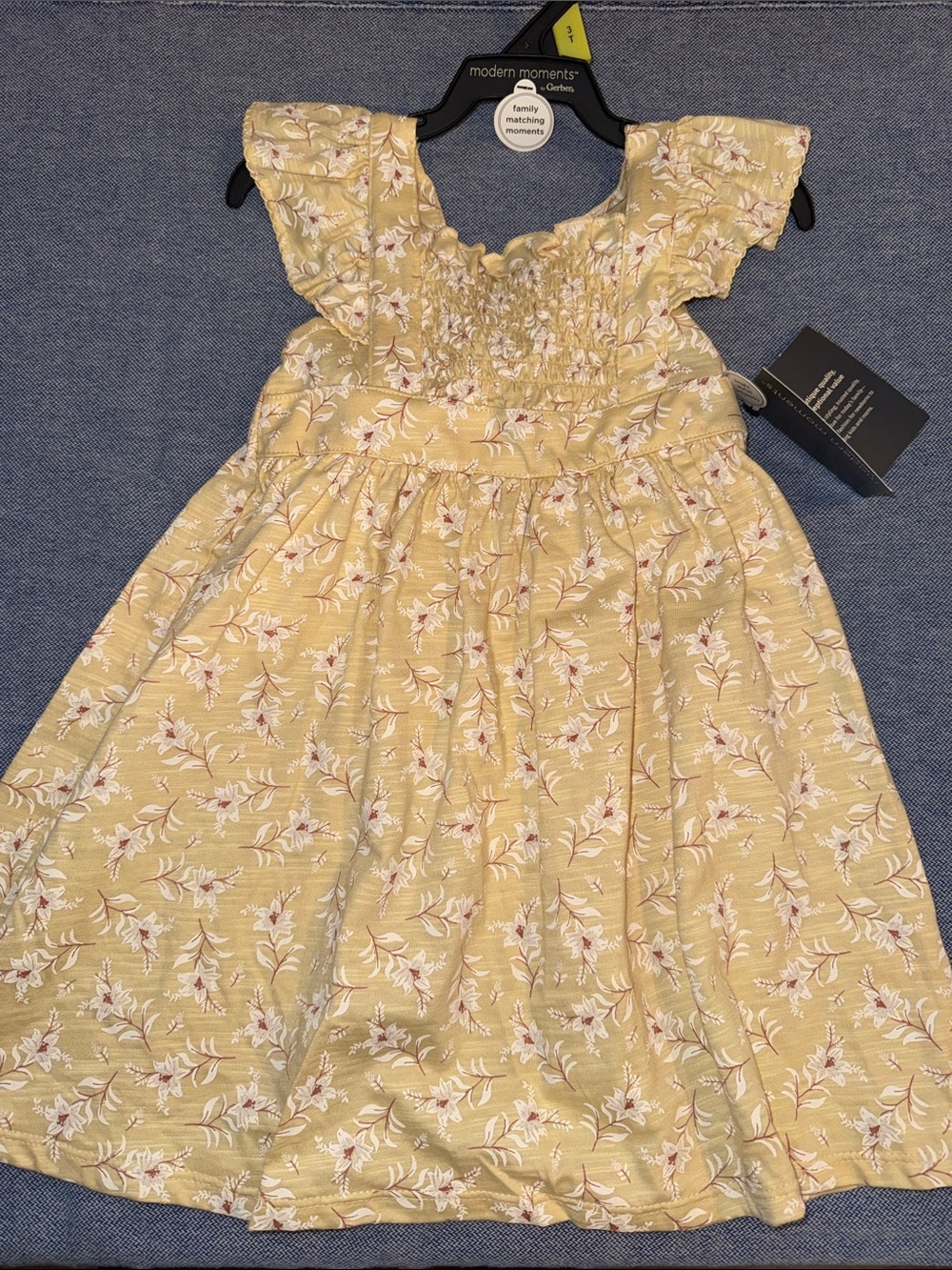 Modern Moments Yellow Floral Smocked Girls' Casual Dress